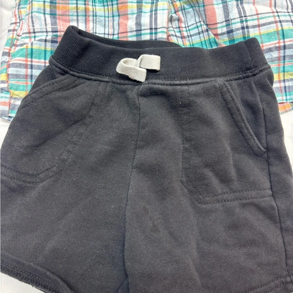 Set of 4 Variety brands boys 2T shorts- Plaid, strips, black and gray